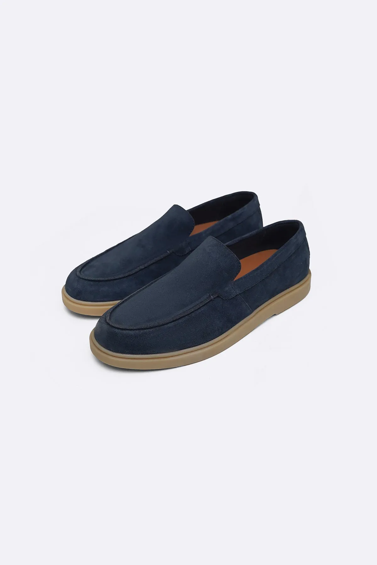 SUEDE LEATHER SLIP-ON LOAFERS