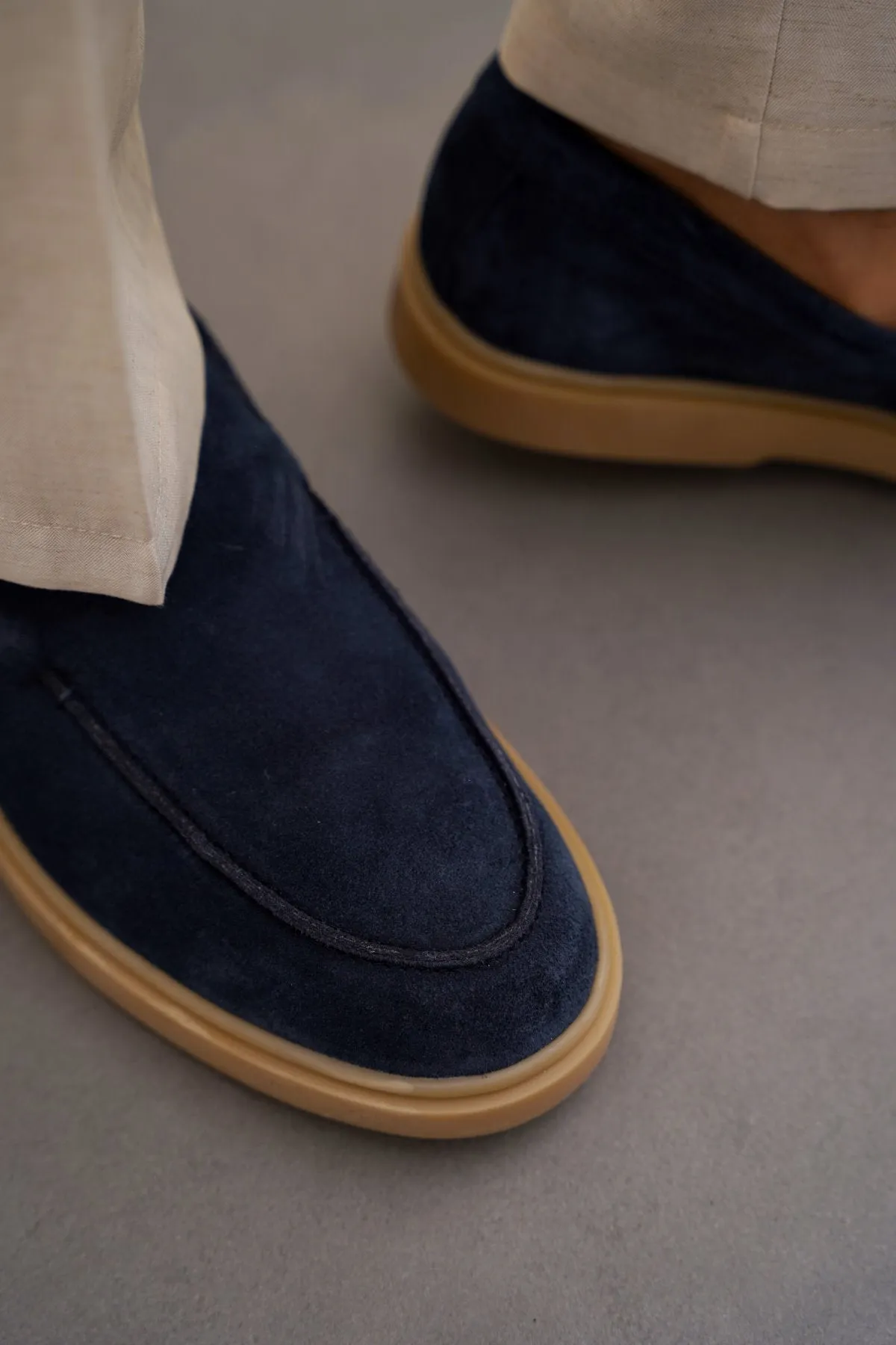 SUEDE LEATHER SLIP-ON LOAFERS