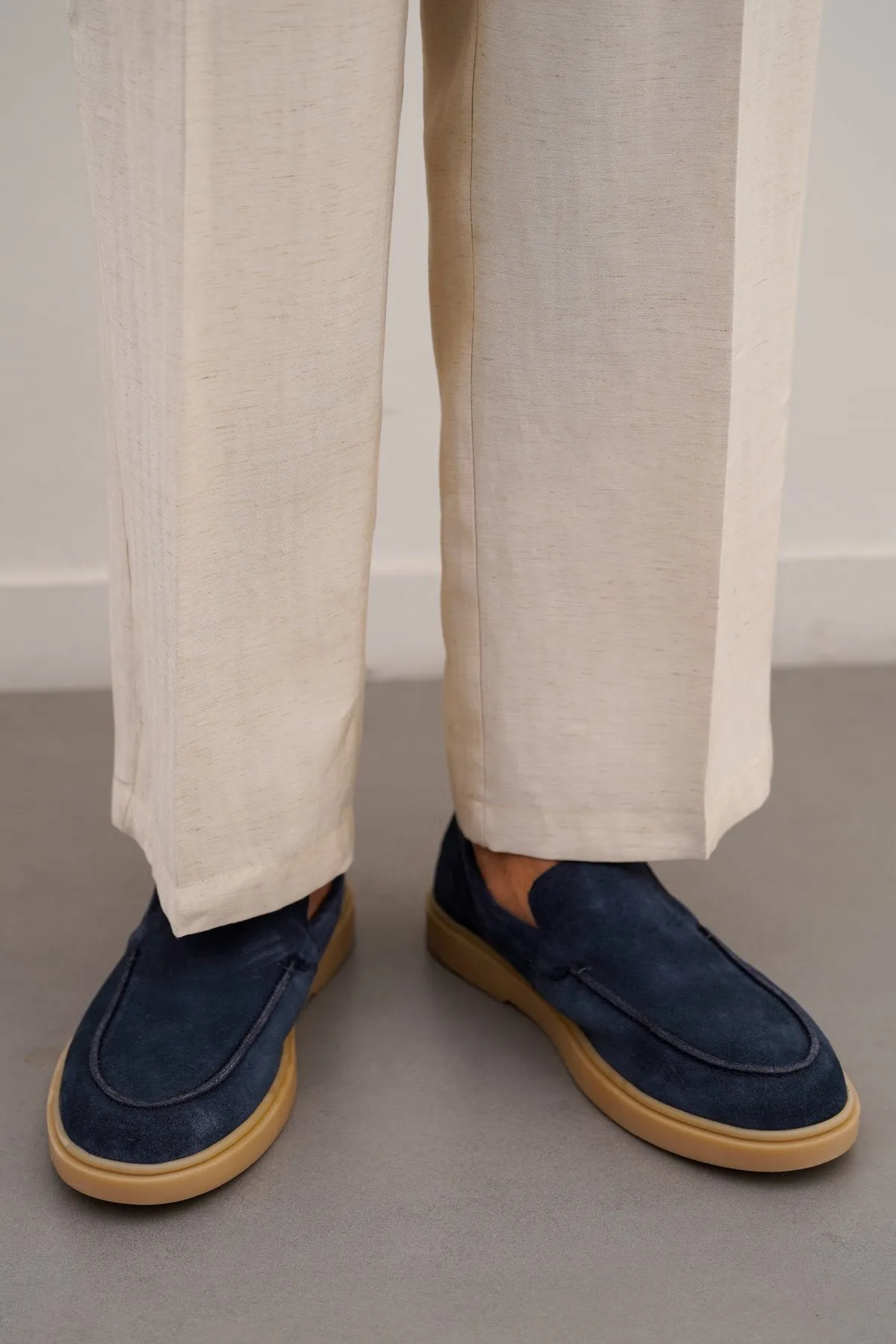 SUEDE LEATHER SLIP-ON LOAFERS