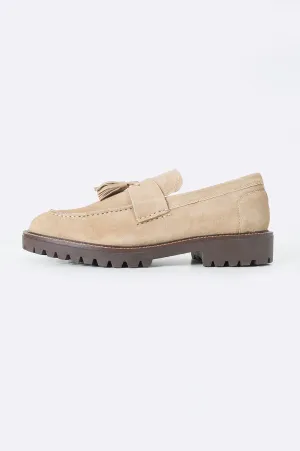 SUEDE TASSEL LOAFERS
