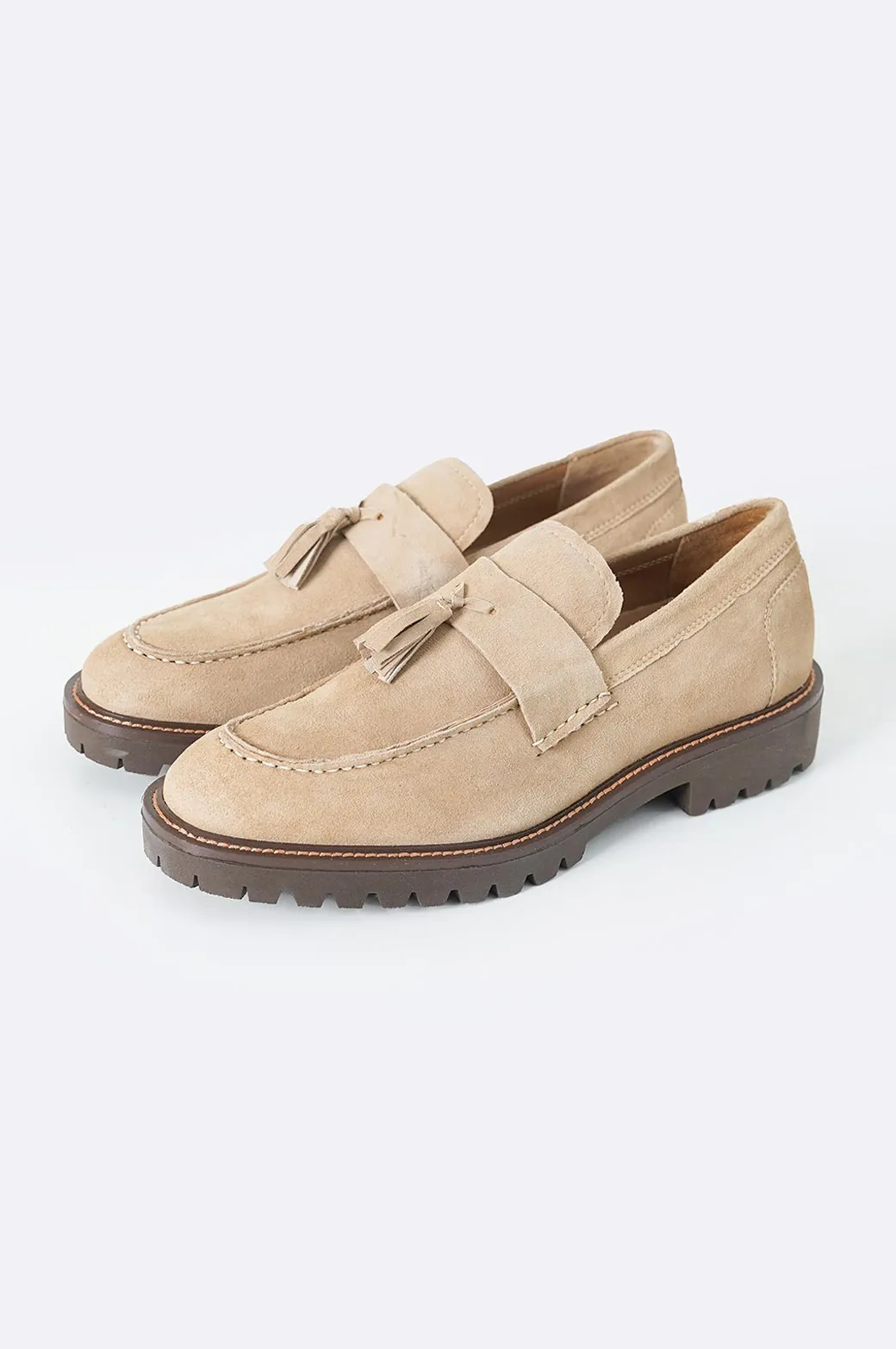 SUEDE TASSEL LOAFERS