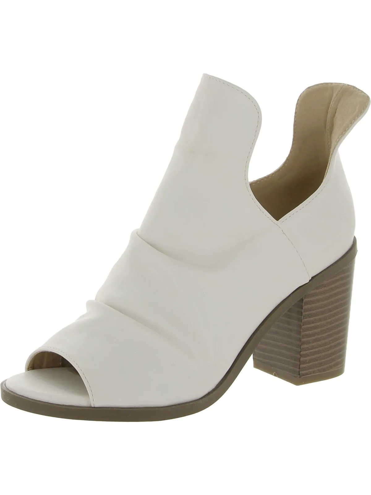 Susana Womens Slip On Peep Toe Block Heels