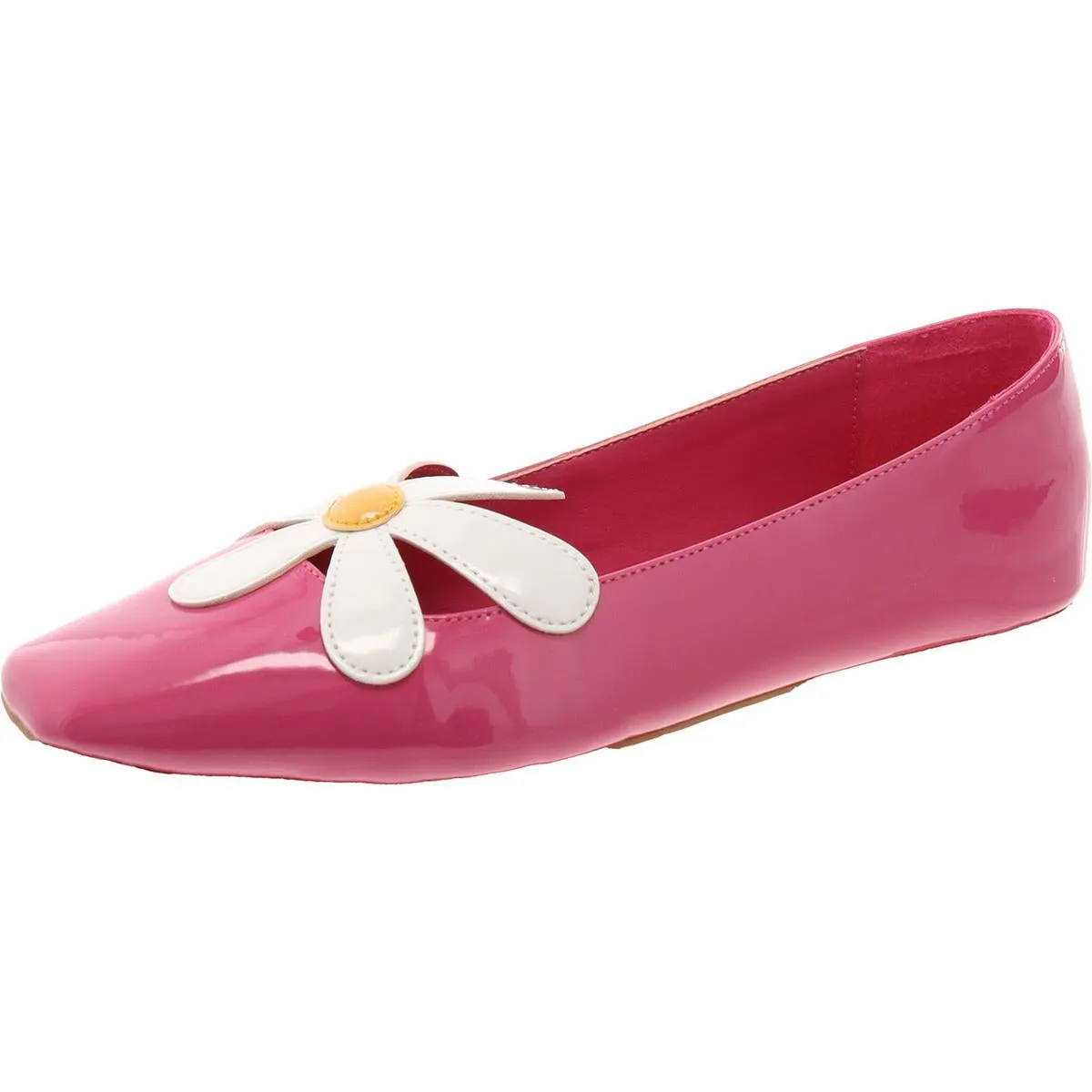 The Evie Daisy Womens Floral Print Patent Loafers