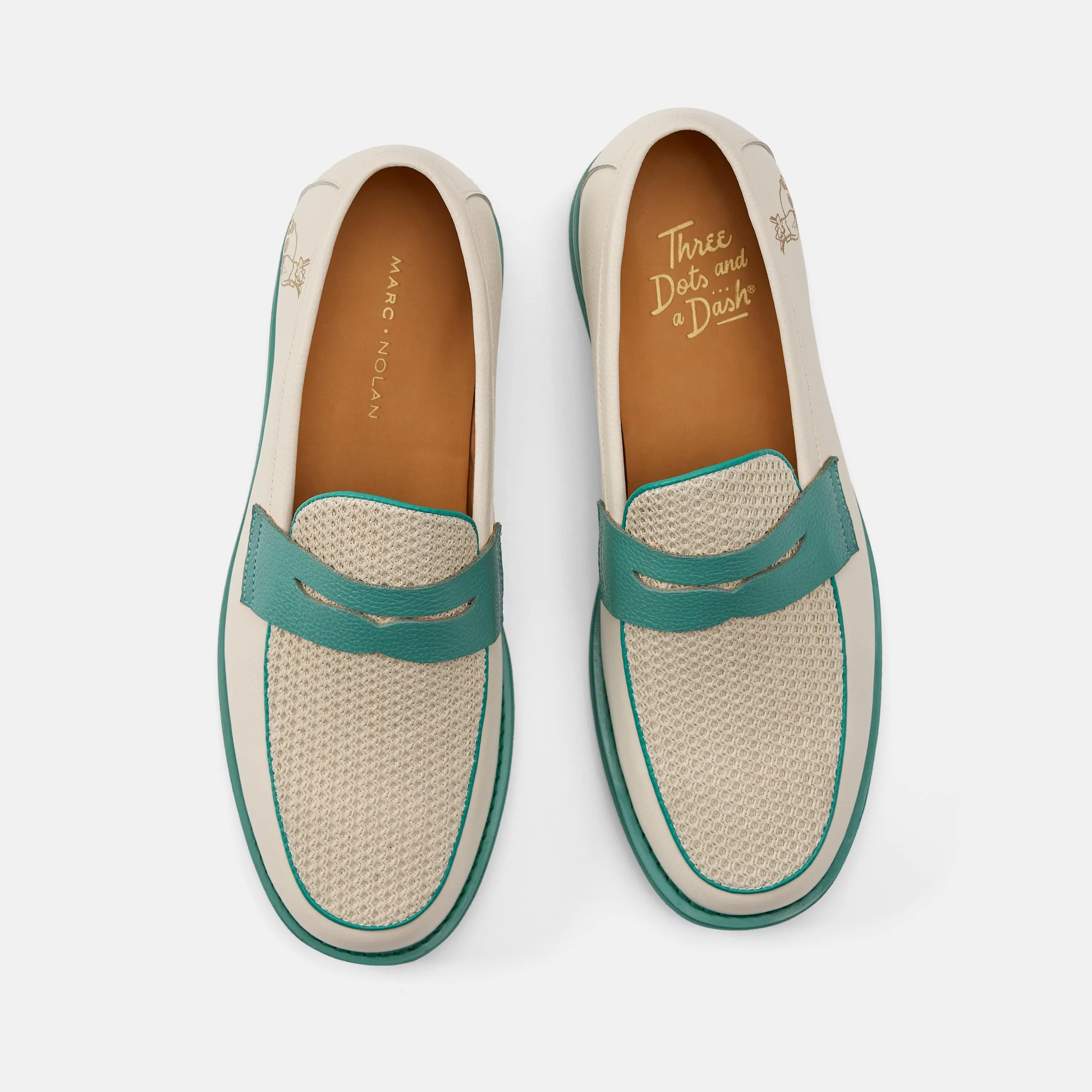Three Dots and a Dash 'Not Too Sweet' Leather Penny Loafers - Men's