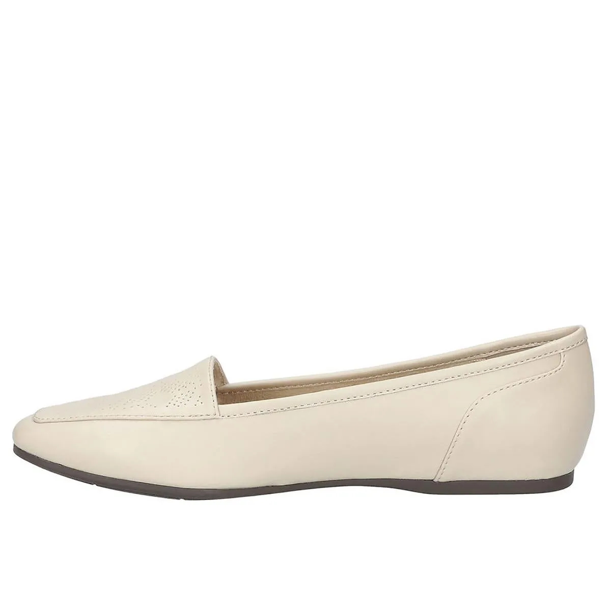 Thrill Perf Womens Leather Square Toe Ballet Flats