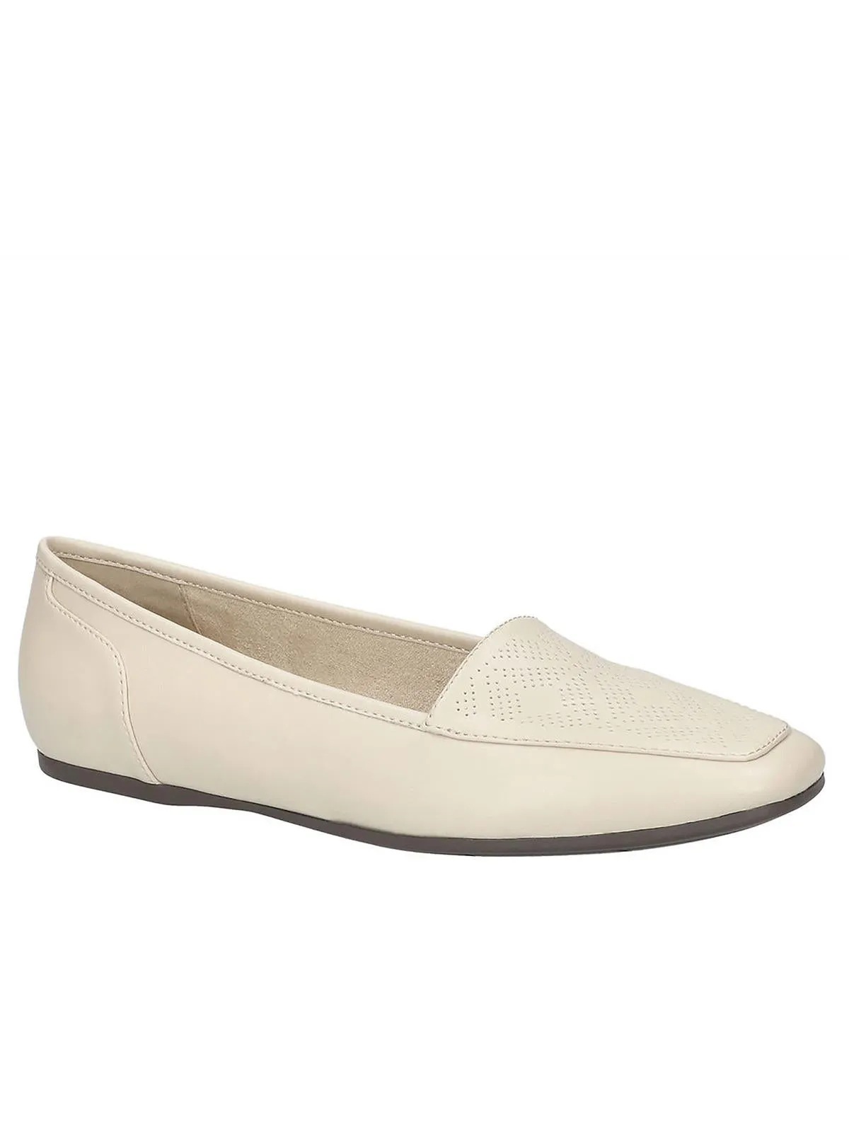 Thrill Perf Womens Leather Square Toe Ballet Flats