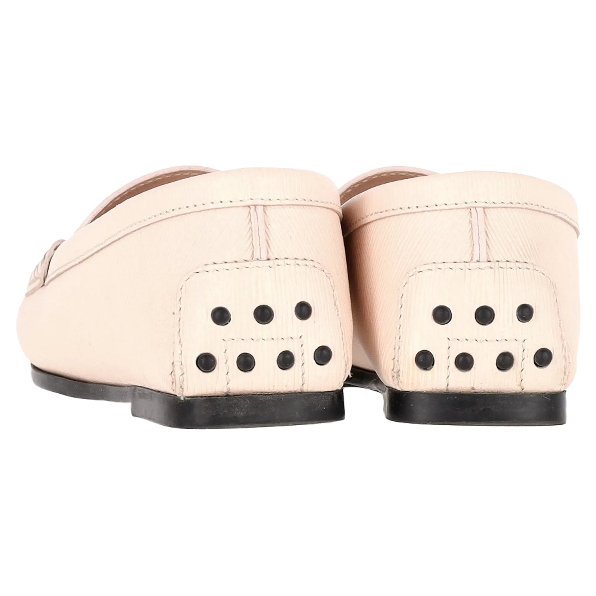 Tod's City Gommino Driving Shoes in Pastel Pink Leather