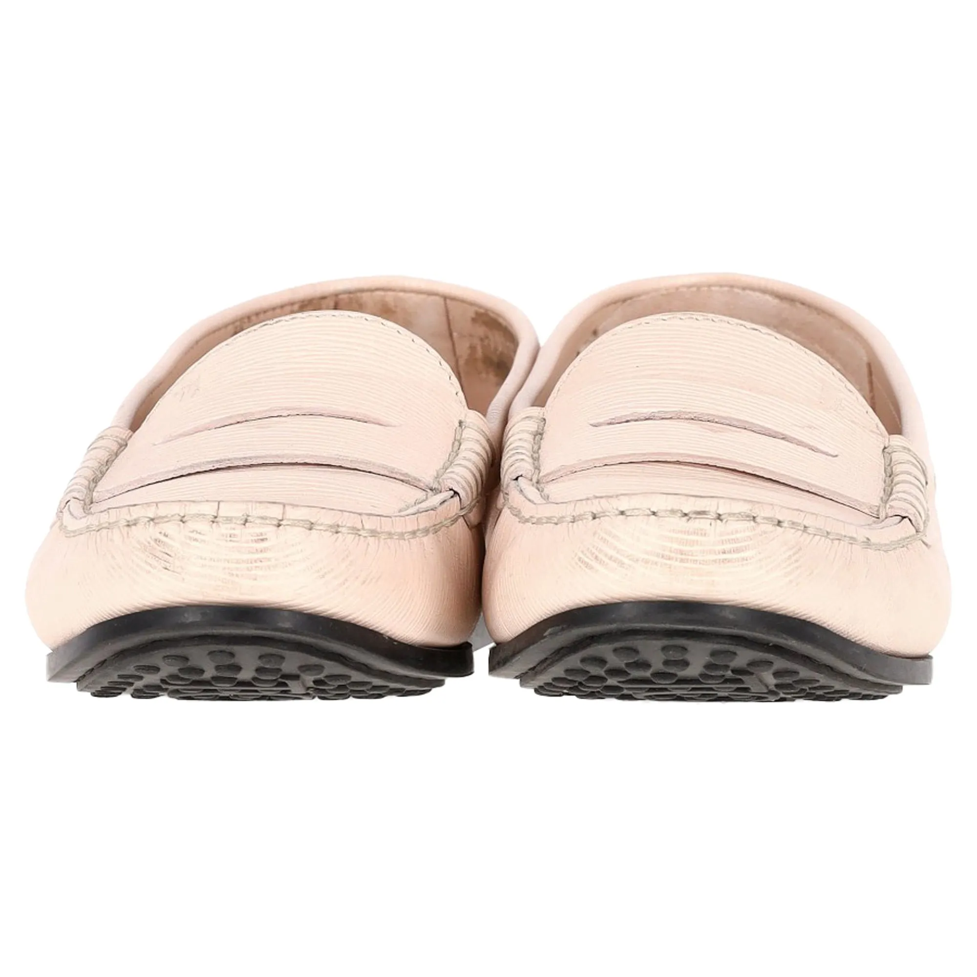 Tod's City Gommino Driving Shoes in Pastel Pink Leather