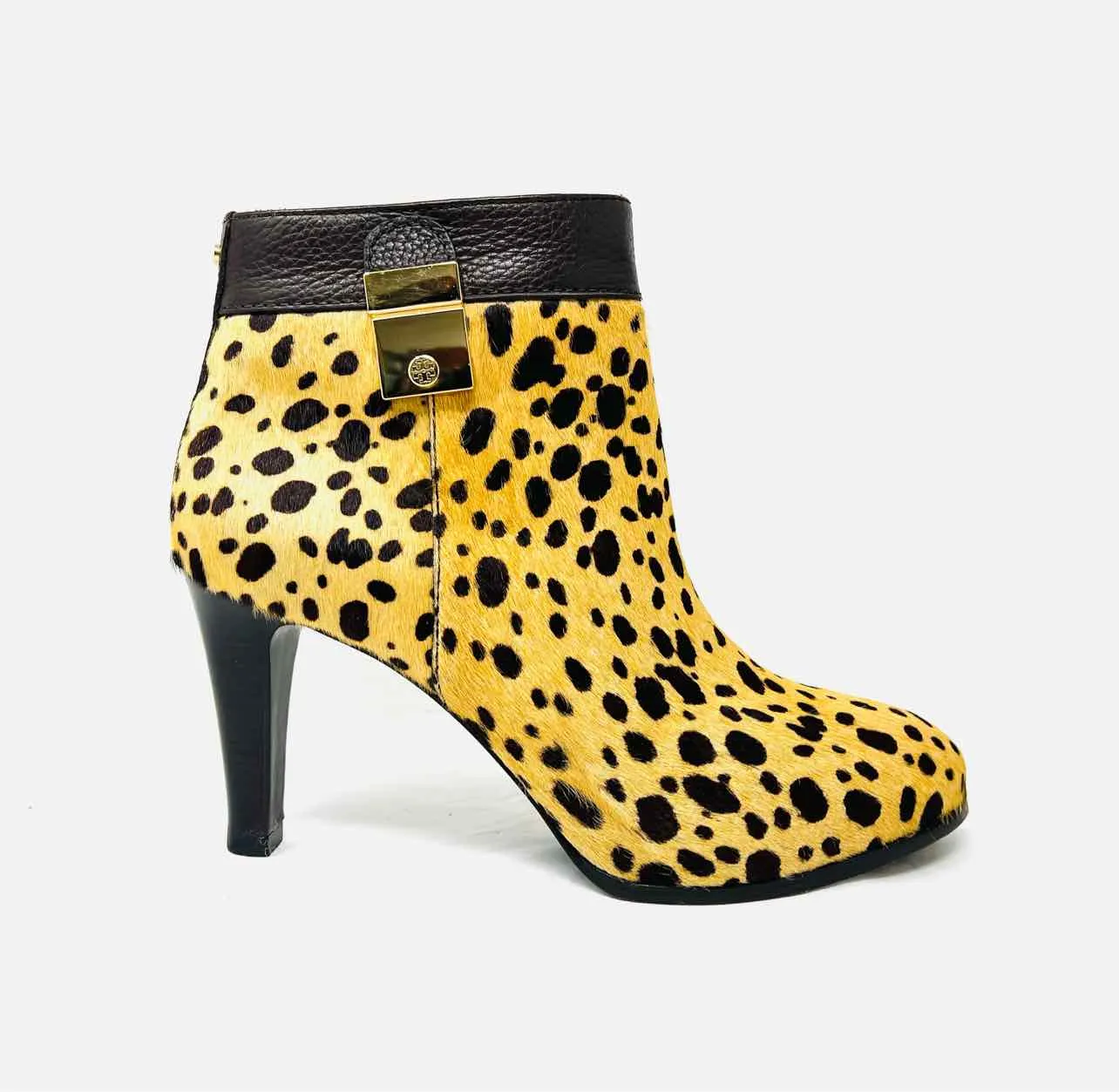 Tory Burch Size 8.5 Tan/Brown Animal Print Cow Hair W/ BOX!!! Ankle Boots