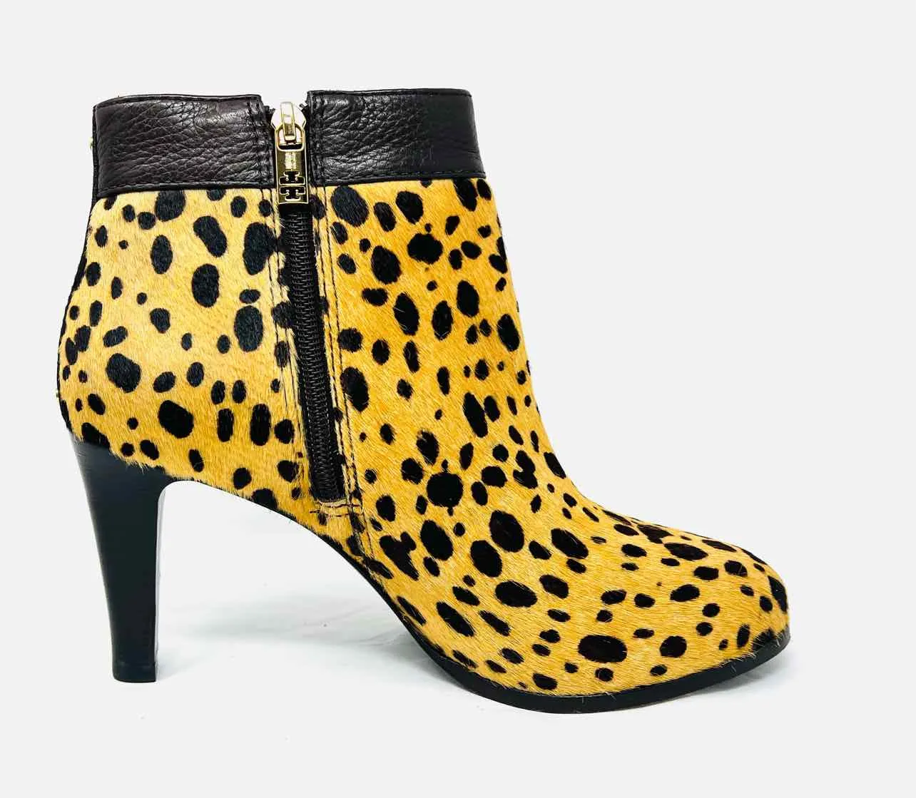 Tory Burch Size 8.5 Tan/Brown Animal Print Cow Hair W/ BOX!!! Ankle Boots