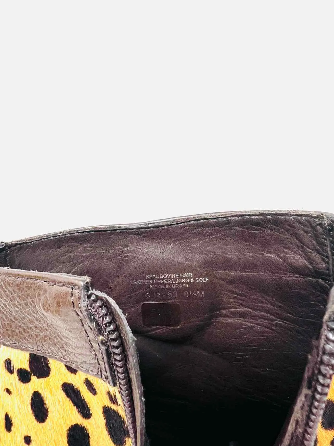 Tory Burch Size 8.5 Tan/Brown Animal Print Cow Hair W/ BOX!!! Ankle Boots