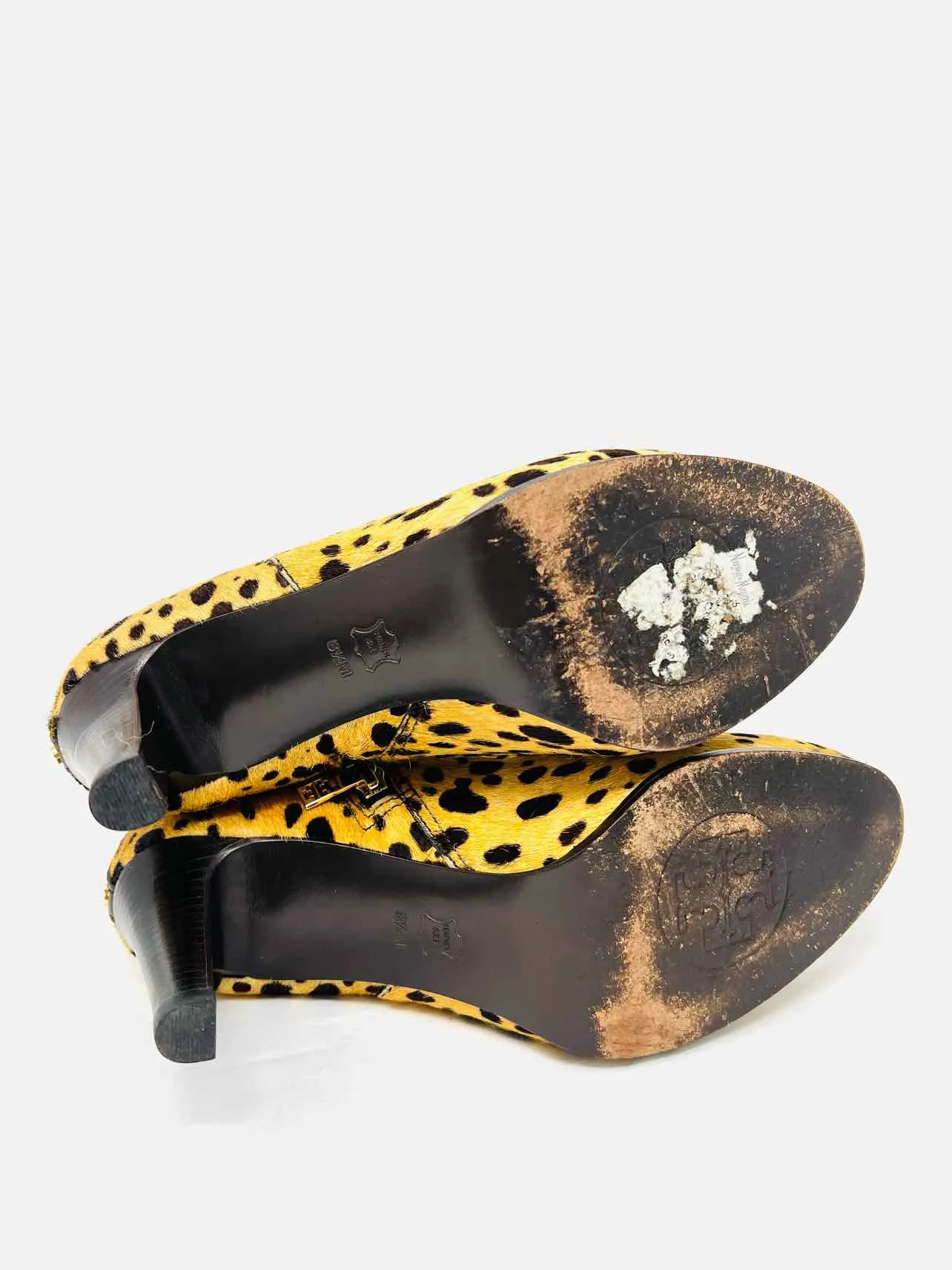 Tory Burch Size 8.5 Tan/Brown Animal Print Cow Hair W/ BOX!!! Ankle Boots