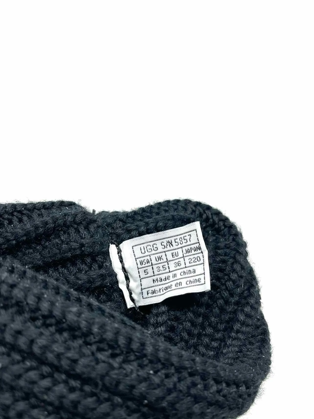 UGG Australia Size 5 Black Solid Knit Shoes Boots