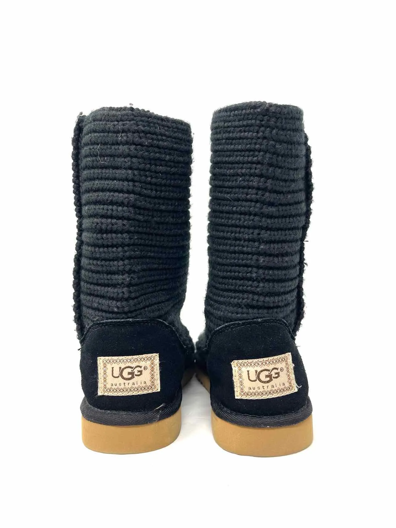 UGG Australia Size 5 Black Solid Knit Shoes Boots