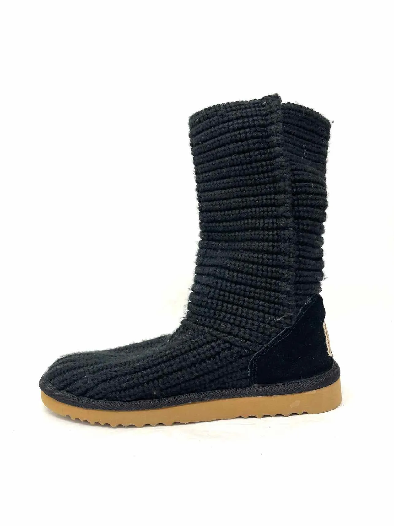 UGG Australia Size 5 Black Solid Knit Shoes Boots