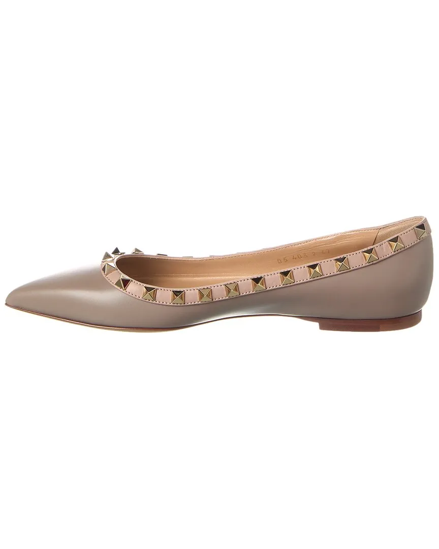 Valentino Rockstud Leather Flat