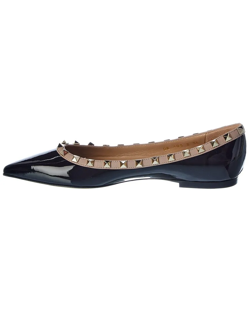 Valentino Rockstud Patent Flat