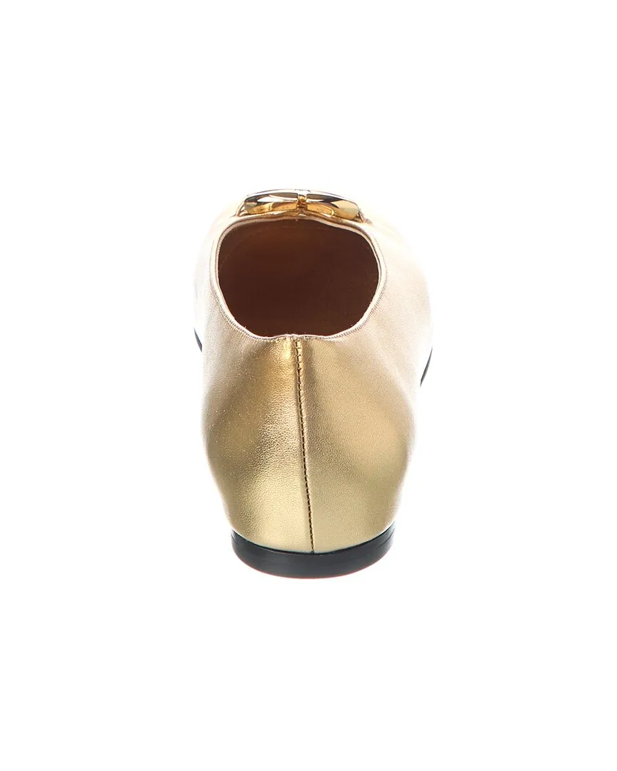 Valentino VLogo Signature Leather Ballerina Flat