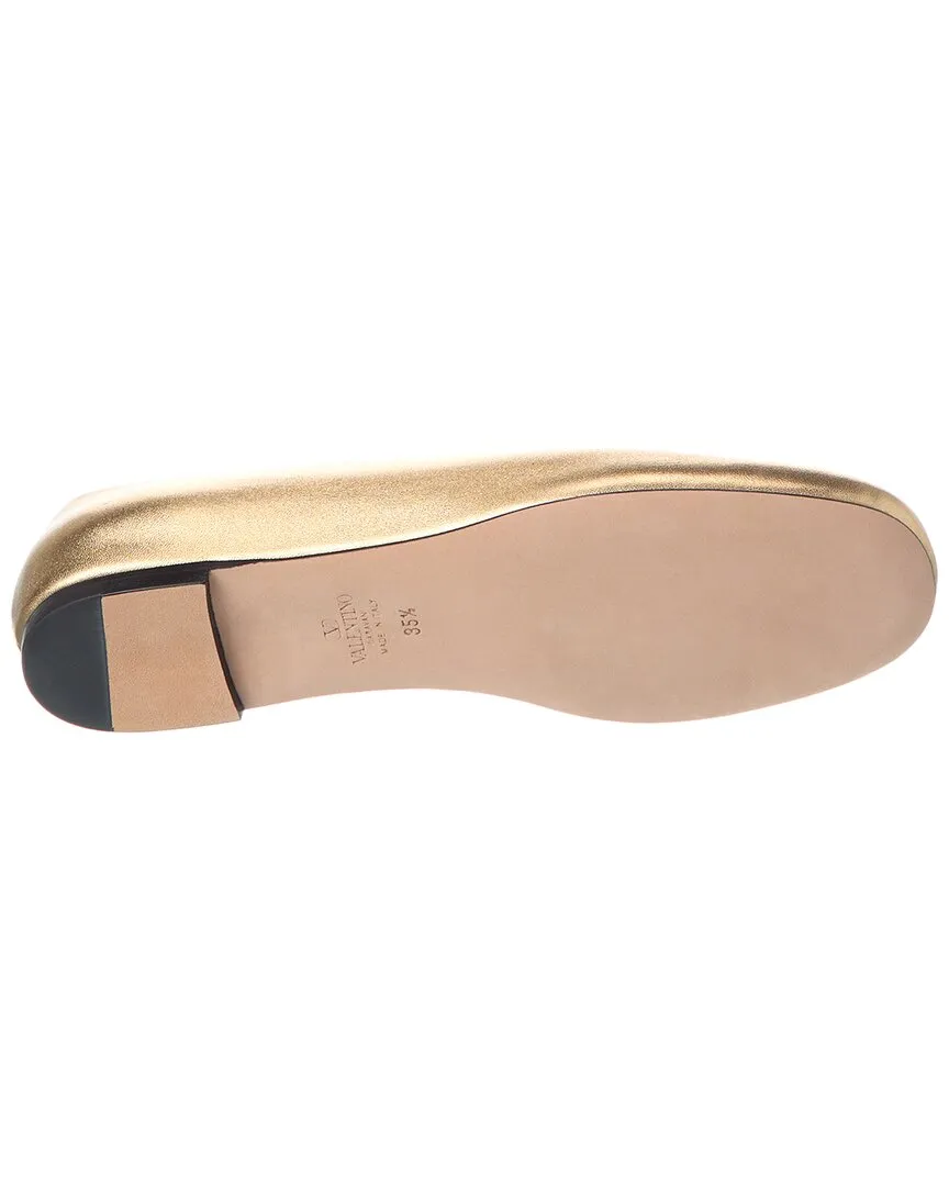 Valentino VLogo Signature Leather Ballerina Flat