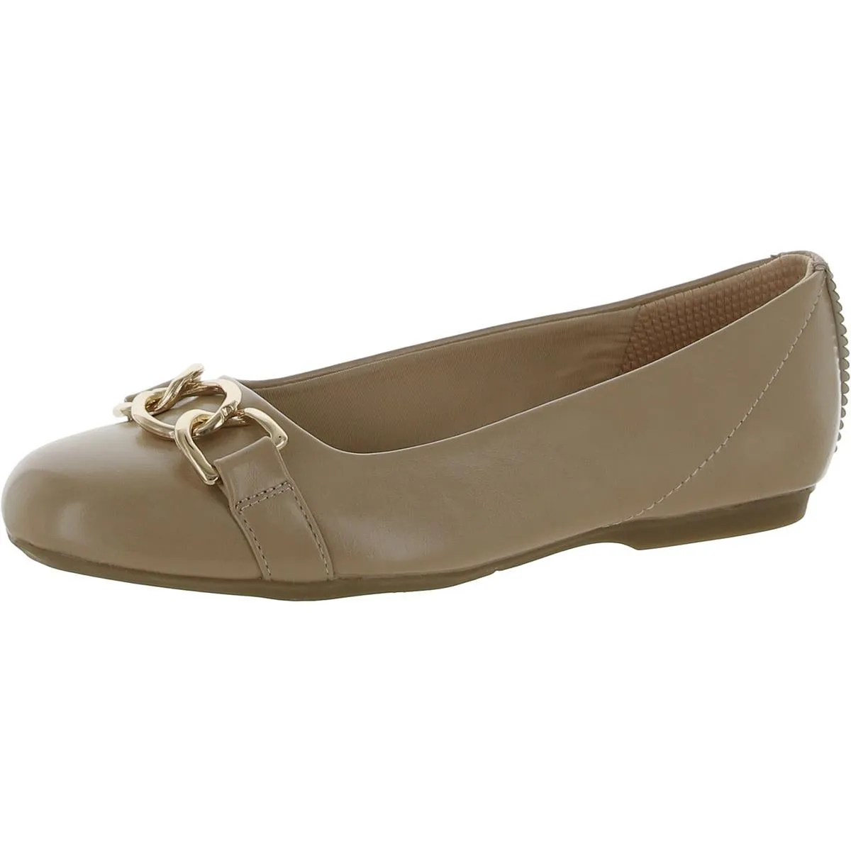 Wexley Adorn Womens Chain Slip On Ballet Flats