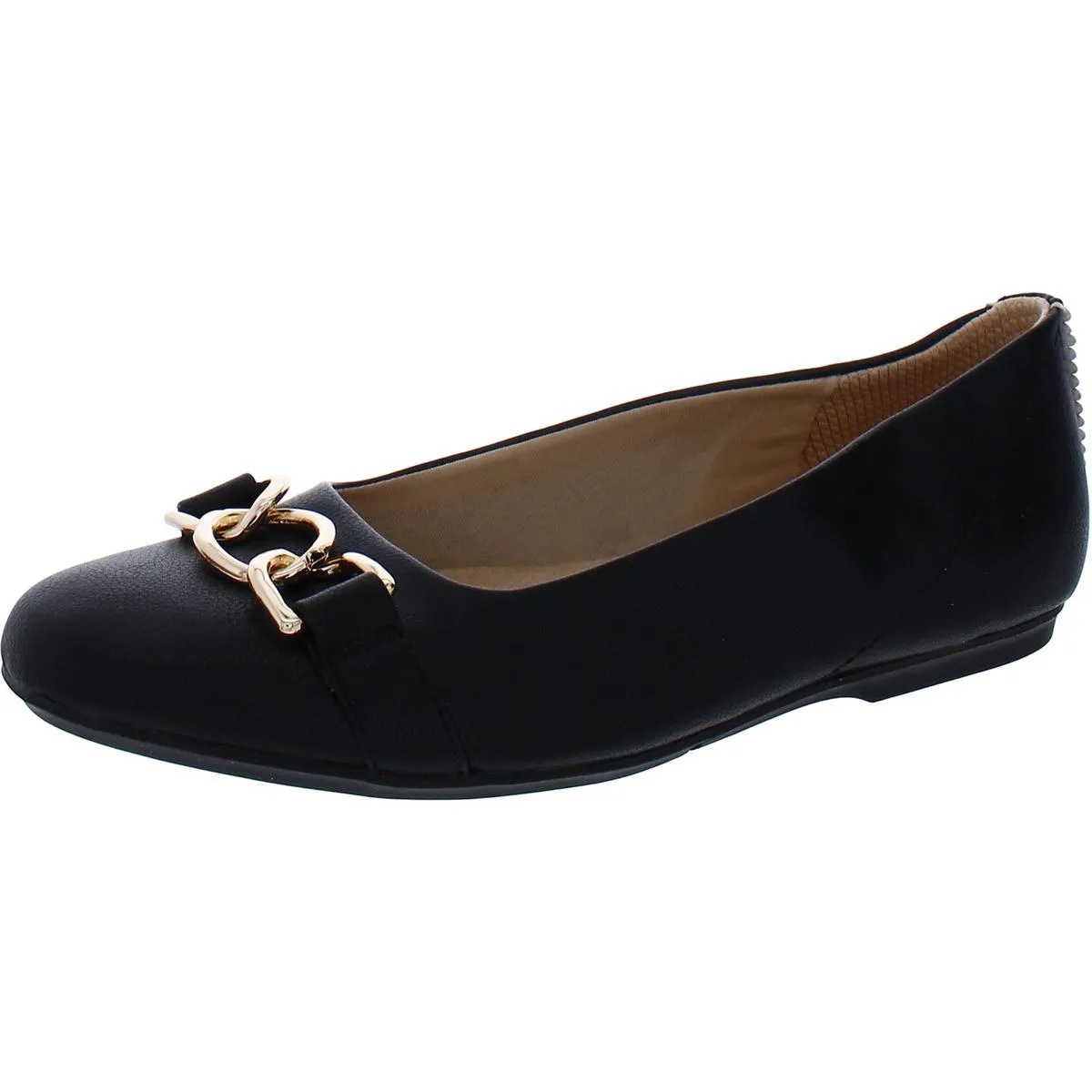 Wexley Adorn Womens Chain Slip On Ballet Flats