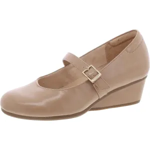 Womens Buckle Man Made Wedge Heels