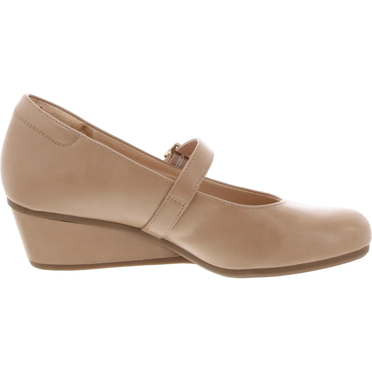 Womens Buckle Man Made Wedge Heels