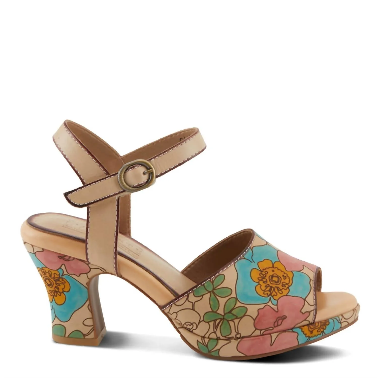 Women's Camryn Heeled Sandal In Peach Multi