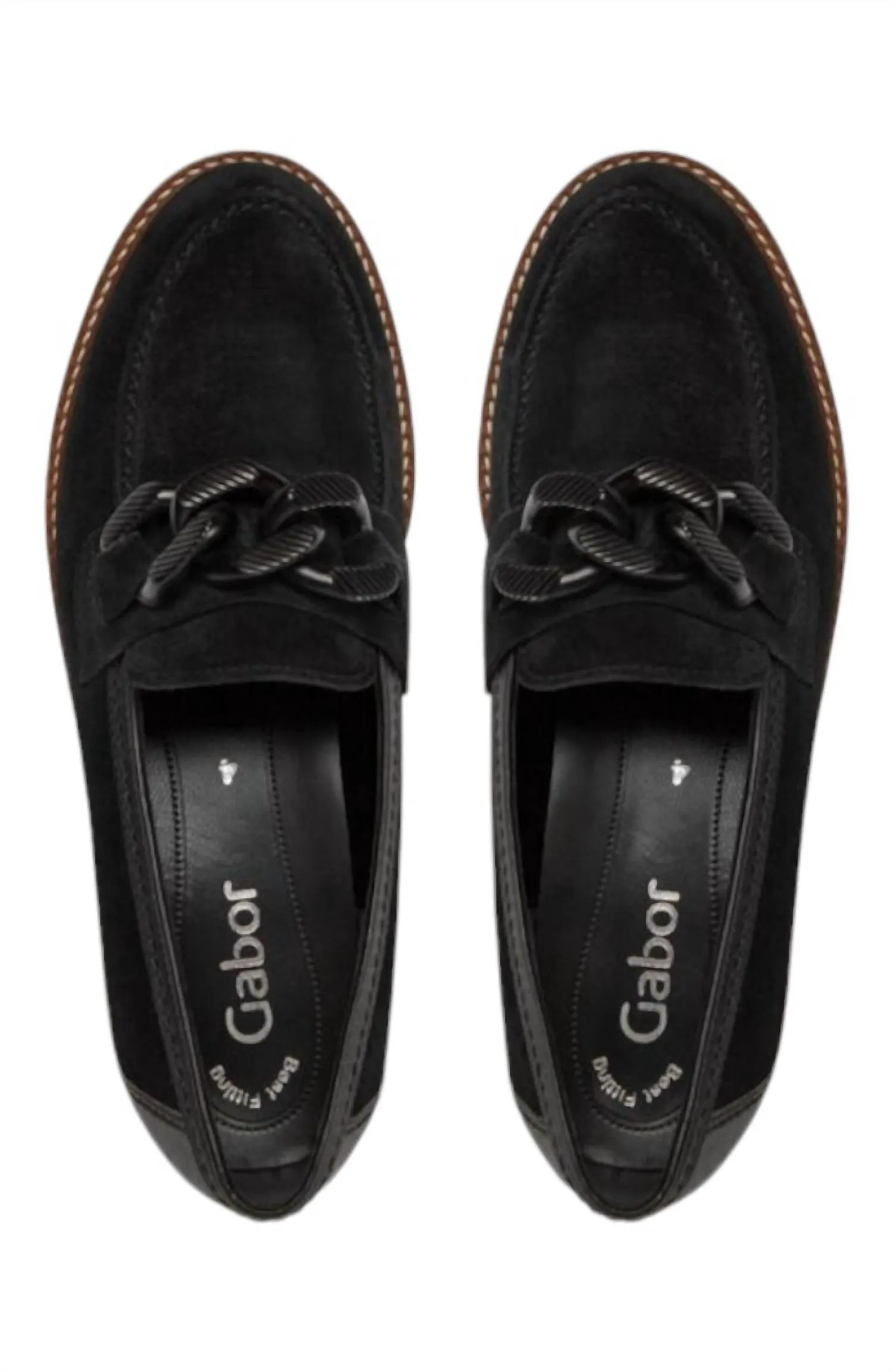 Women's Lug Sole Loafers In Black Velour