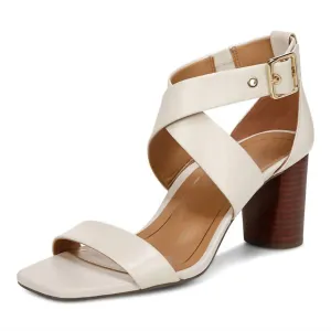 Women's Marsanne Sandals - Wide Width In Cream Leather
